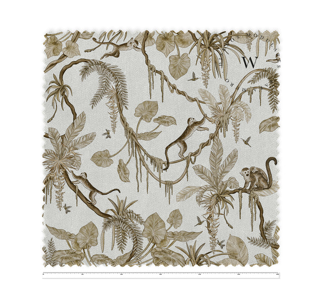 Playful Monkeys Vintage White