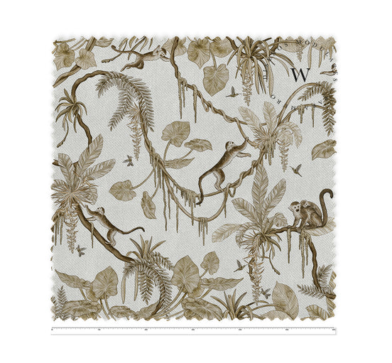 Playful Monkeys Vintage White