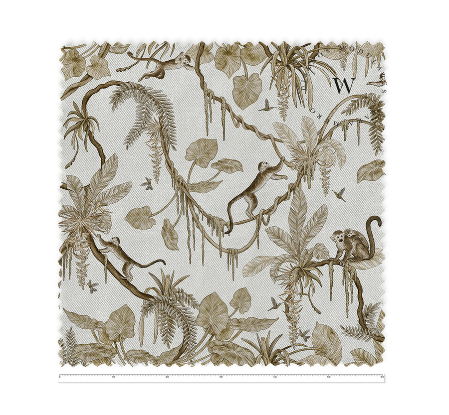 Playful Monkeys Vintage White