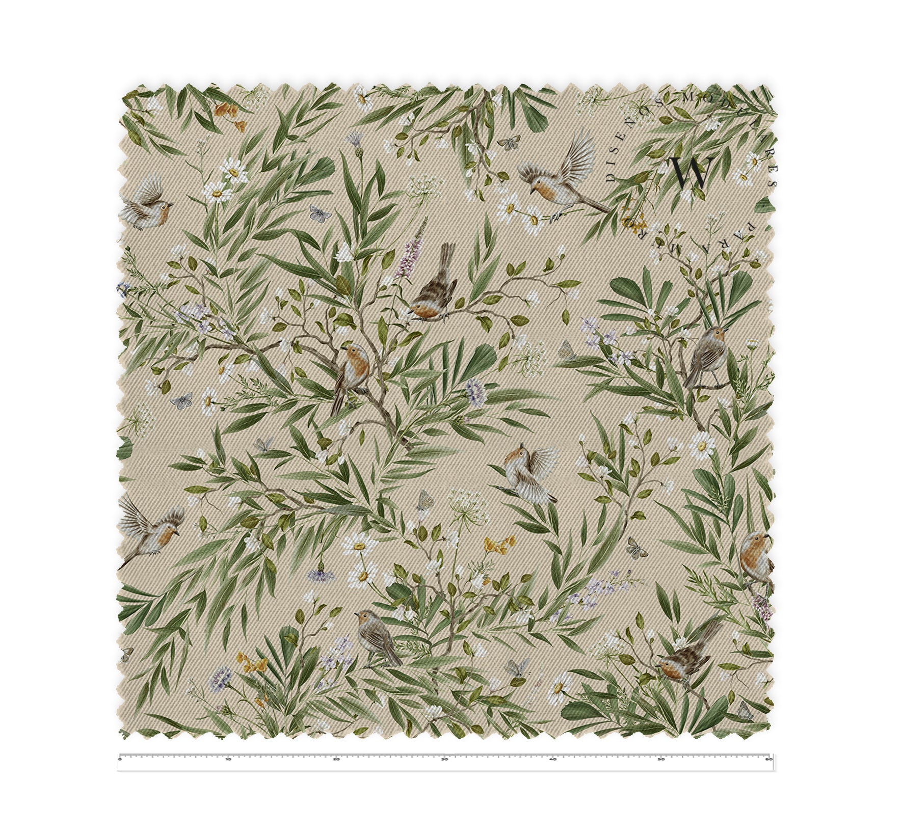 Playful Robins Beige