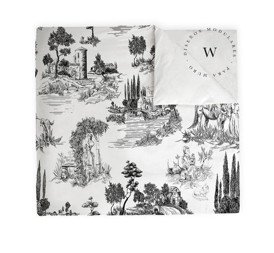 Funda Plumón Toile De Jouy Black Super King