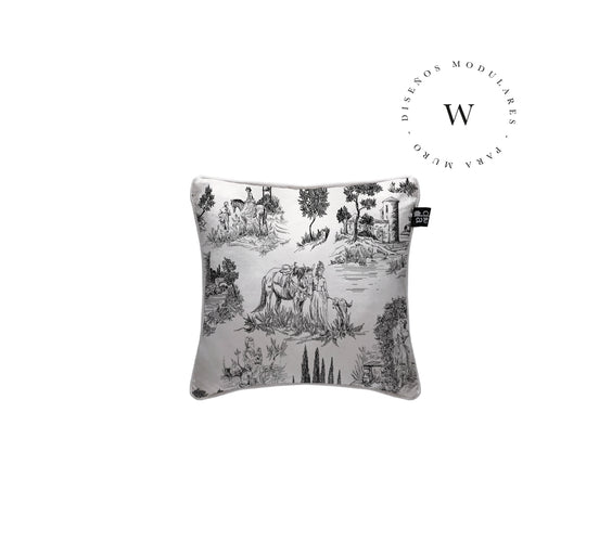 Funda Plumón Toile De Jouy Black 1 Plaza