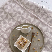 Trio Beige Manta Tejida