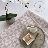 Trio Beige Manta Tejida