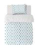 Funda Plumón Turquese Dots Cuna 145 x 105 cm