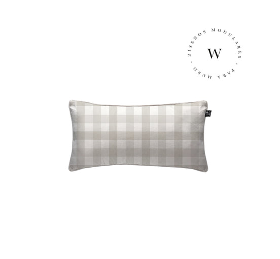 Manta Acolchada (Piecera) Vichy Beige 180 x 90 cm