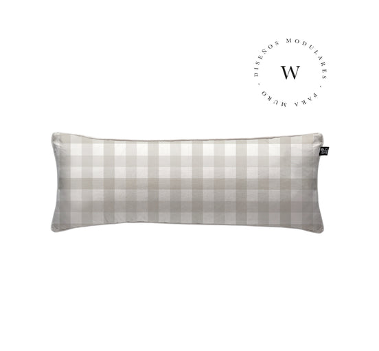 Manta Acolchada (Piecera) Vichy Beige 210 x 140 cm