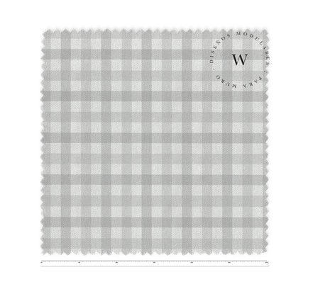 Funda Plumón Vichy Grey 1 1/2 Plaza