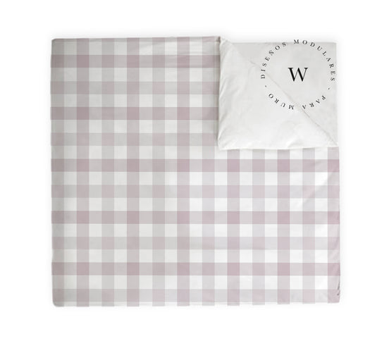 Manta Acolchada (Piecera) Vichy Pink 210 x 140 cm