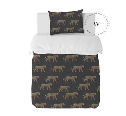 Manta Piecera Wild Leopard 180 x 90 cm
