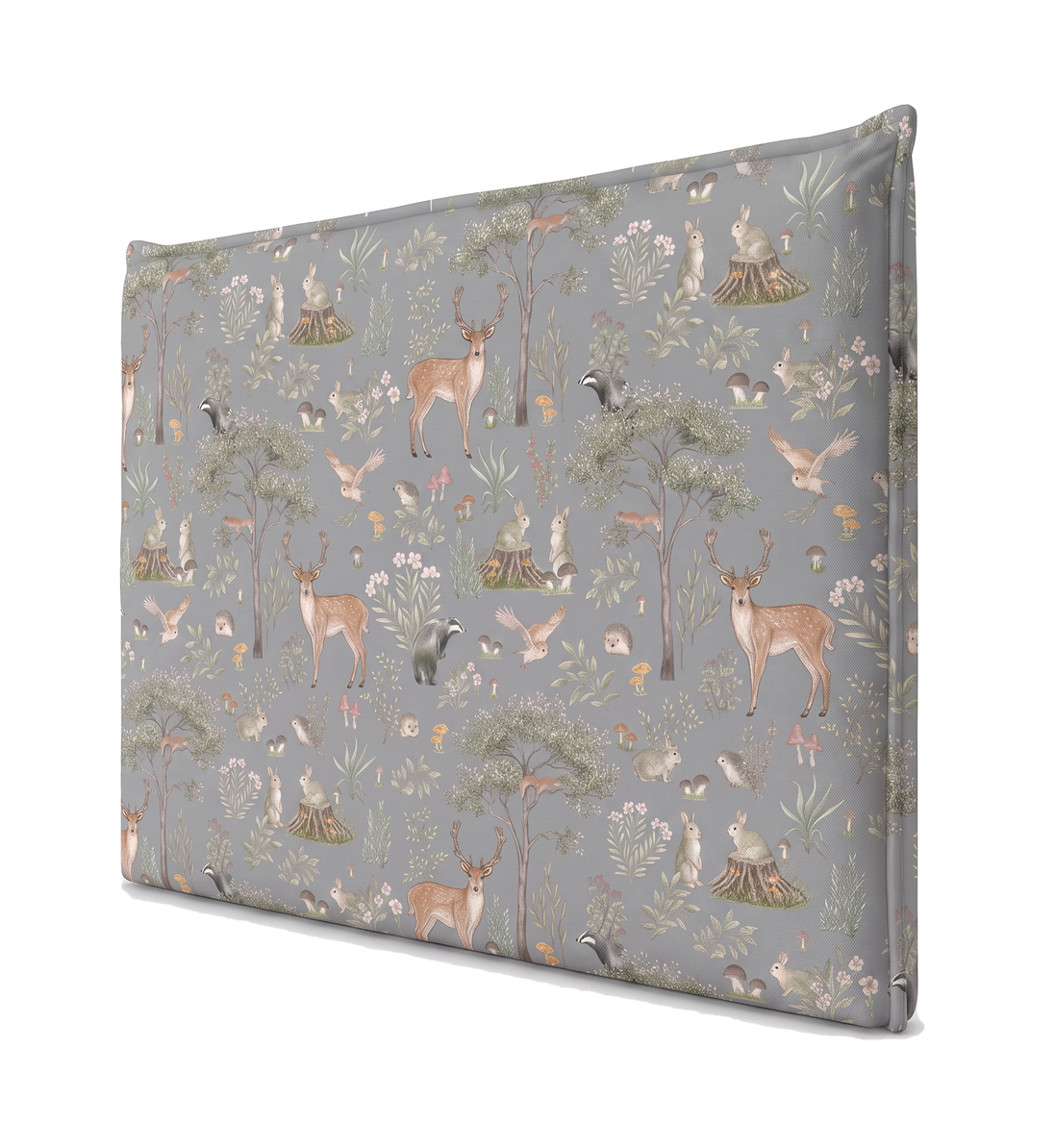 Respaldo de cama recto Fantastic Forest Blue — vista lateral