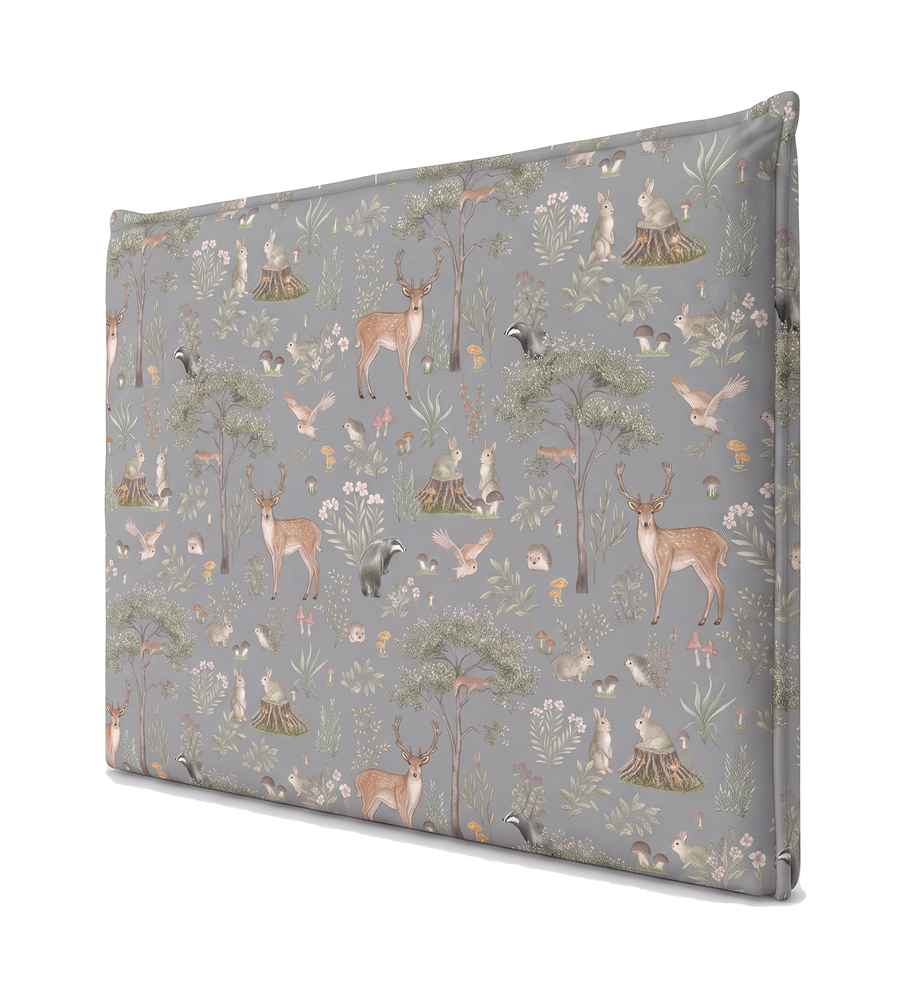 Respaldo de cama recto Fantastic Forest Blue — vista lateral