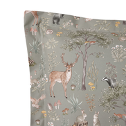 Respaldo de cama recto Fantastic Forest Green — detalle de la tela
