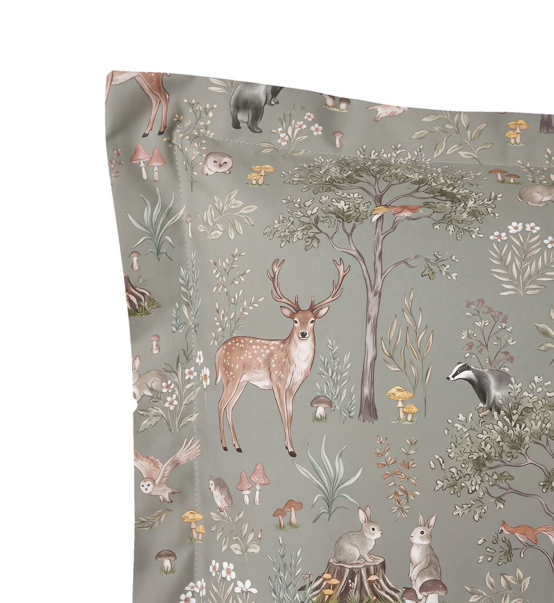 Respaldo de cama recto Fantastic Forest Green — detalle de la tela