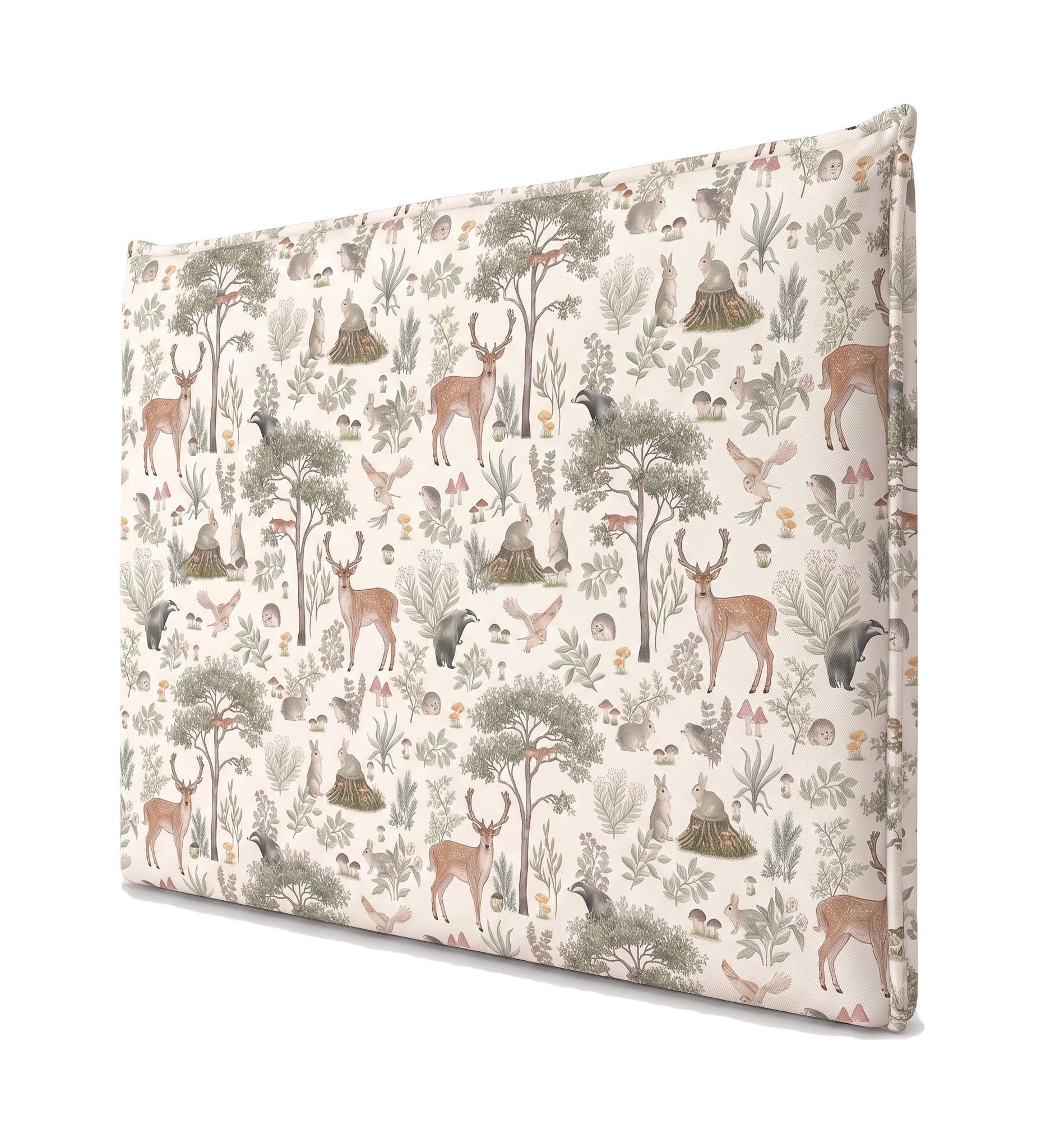 Respaldo de cama recto Fantastic Forest White — vista lateral