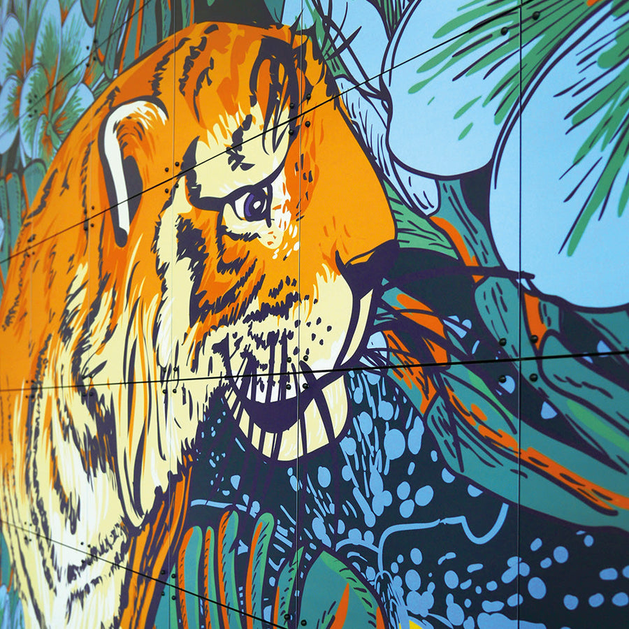 Mural IXXI - Tiger Jungle & Toucan Family (Doble Cara)