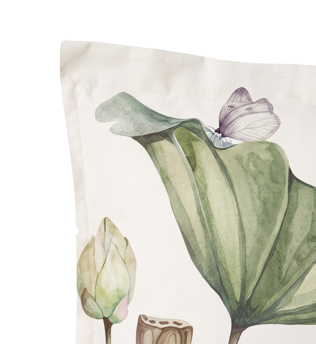 Respaldo de cama recto Lovely Water Lillies — detalle de la tela
