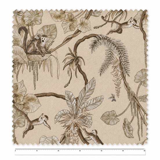 Playful Monkeys Vintage Beige