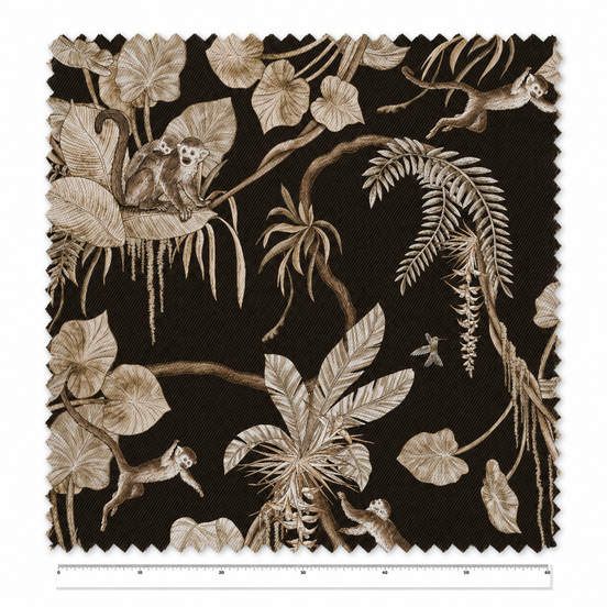 Playful Monkeys Vintage Black