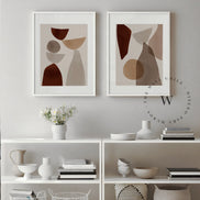 Brown Abstract Shapes IV Cuadro