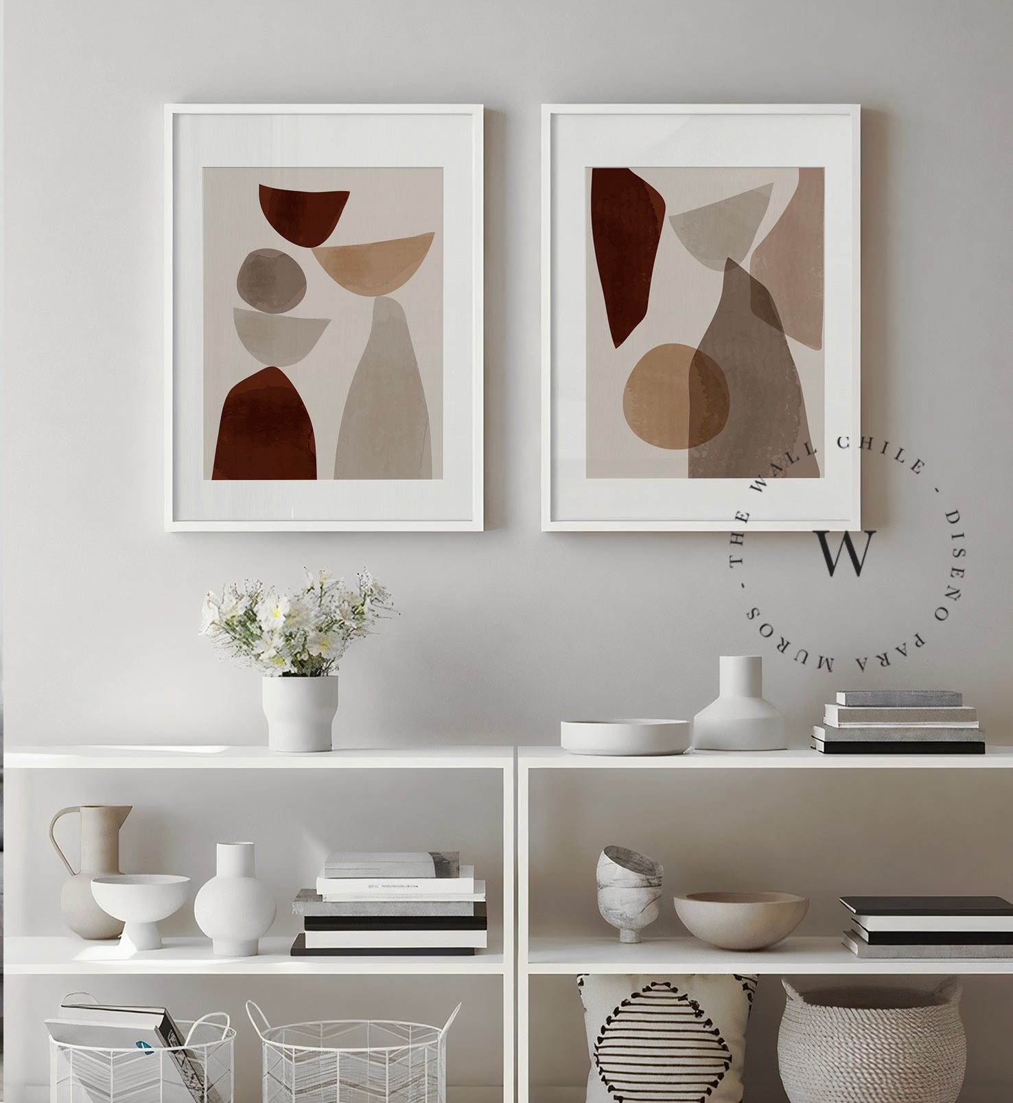Brown Abstract Shapes IV Cuadro