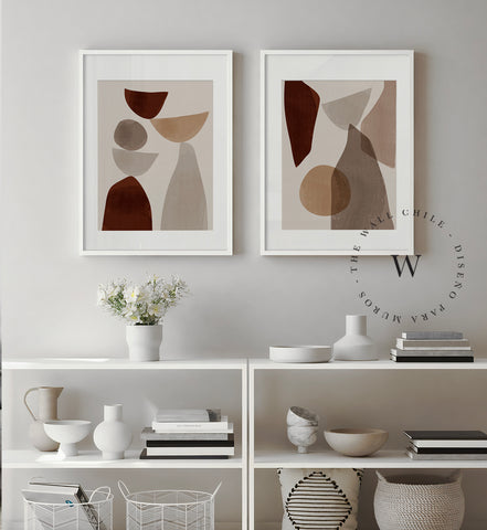 Brown Abstract Shapes IV Cuadro