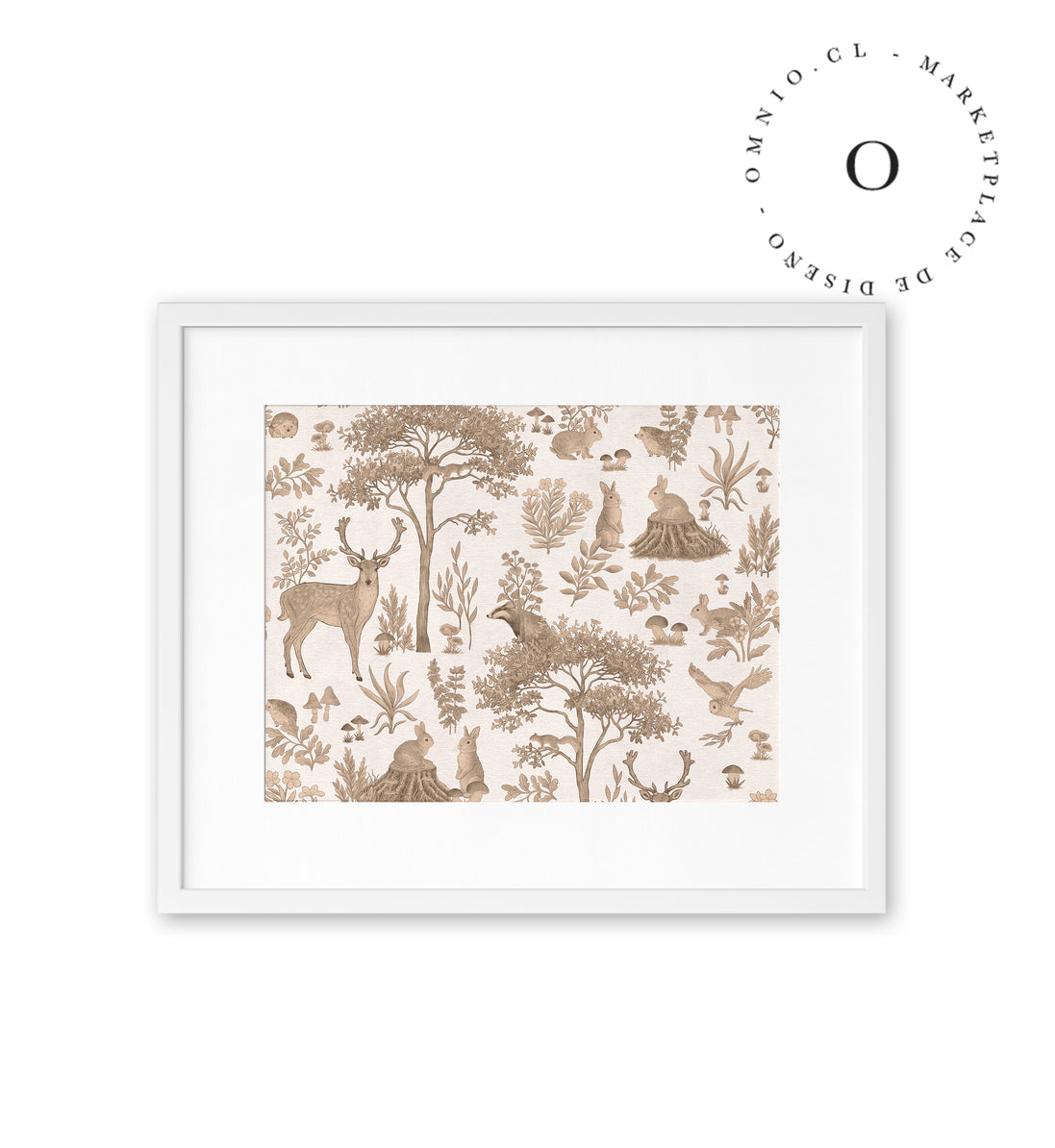Fantastic Forest Vintage White Cuadro