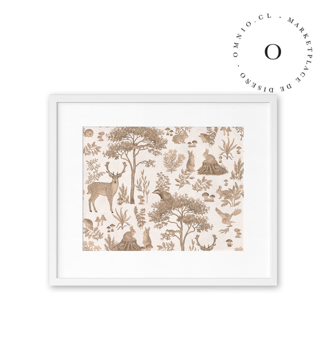 Fantastic Forest Vintage White Cuadro