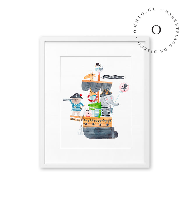 Pirate Animals Cuadro