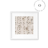 Birch And Owls White Cuadro