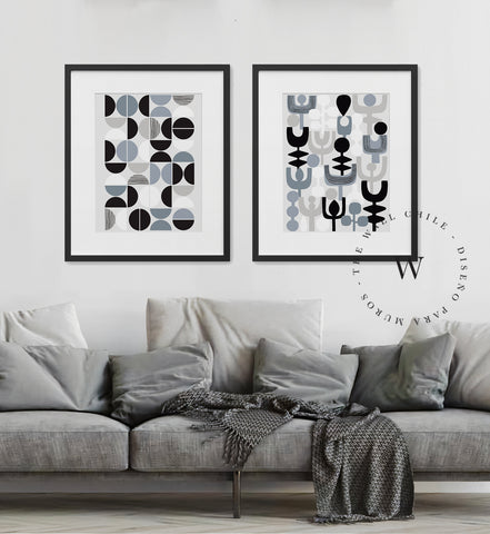 Memphis Garden Grey I Cuadro