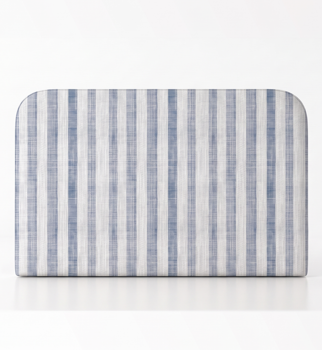 Respaldo de cama Linen Stripes Blue — vista frontal
