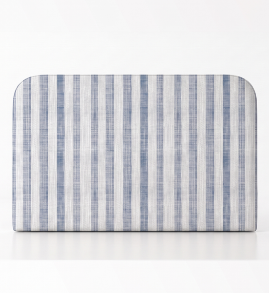 Respaldo de cama Linen Stripes Blue — vista frontal