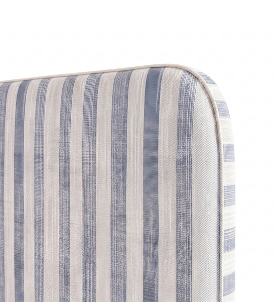 Respaldo de cama Linen Stripes Blue — detalle de la tela