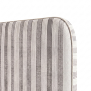 Respaldo de cama Linen Stripes Grey — detalle de la tela