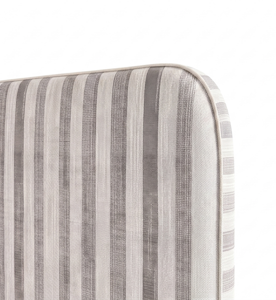 Respaldo de cama Linen Stripes Grey — detalle de la tela