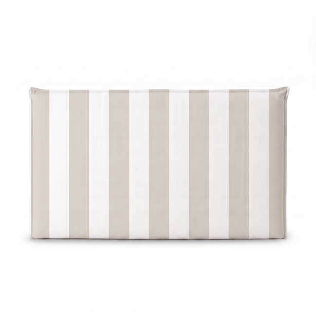 Respaldo de cama recto Rayas Beige — vista frontal