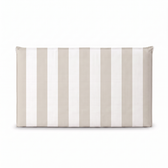 Respaldo de cama recto Rayas Beige — vista frontal