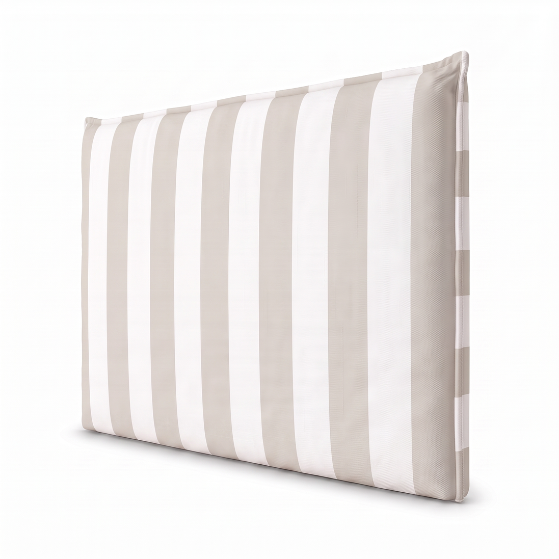 Respaldo de cama recto Rayas Beige — vista lateral