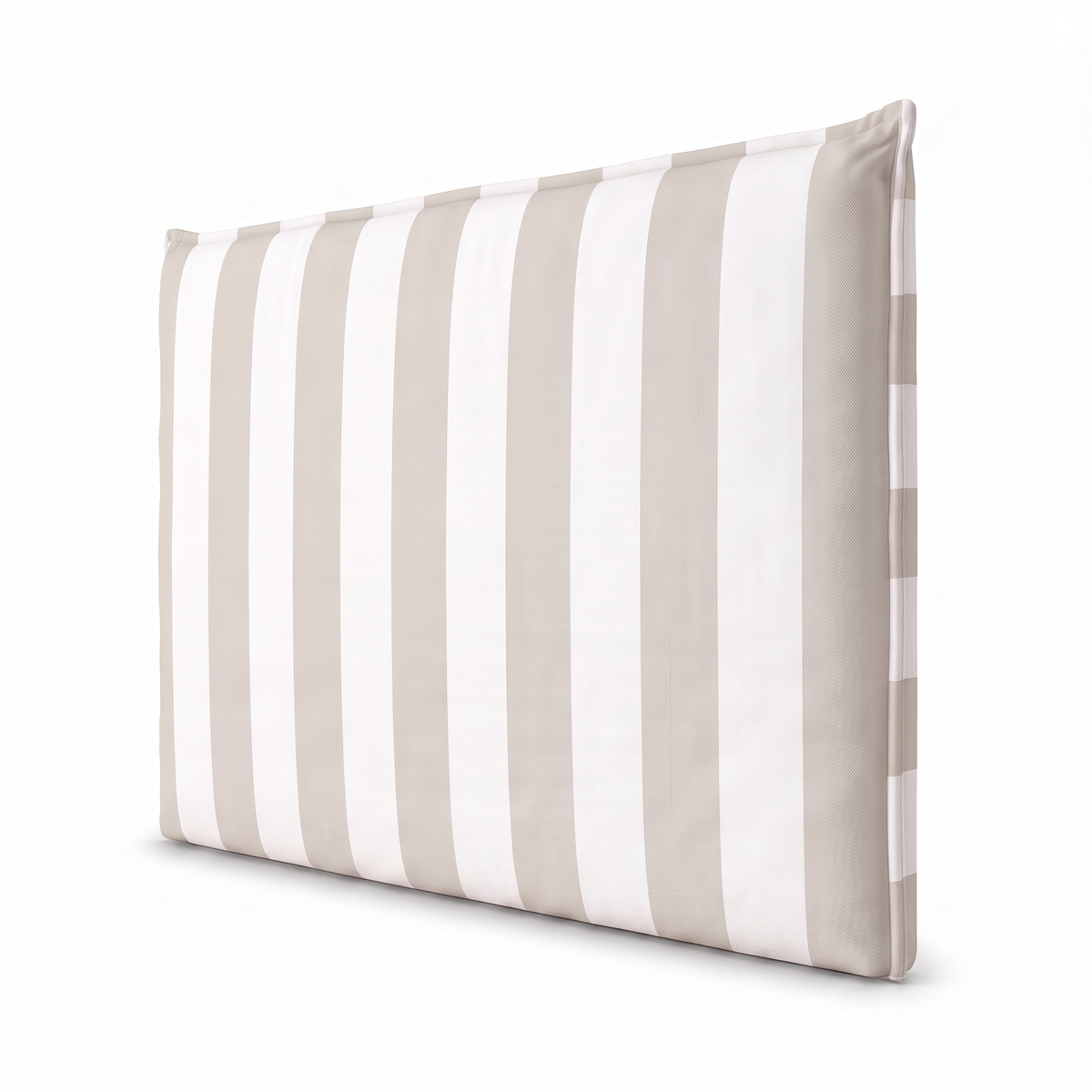 Respaldo de cama recto Rayas Beige — vista lateral