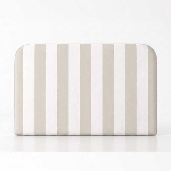Respaldo de cama Rayas Beige — vista frontal