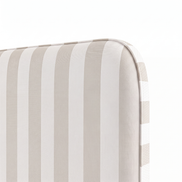Respaldo de cama Rayas Beige — detalle de la tela