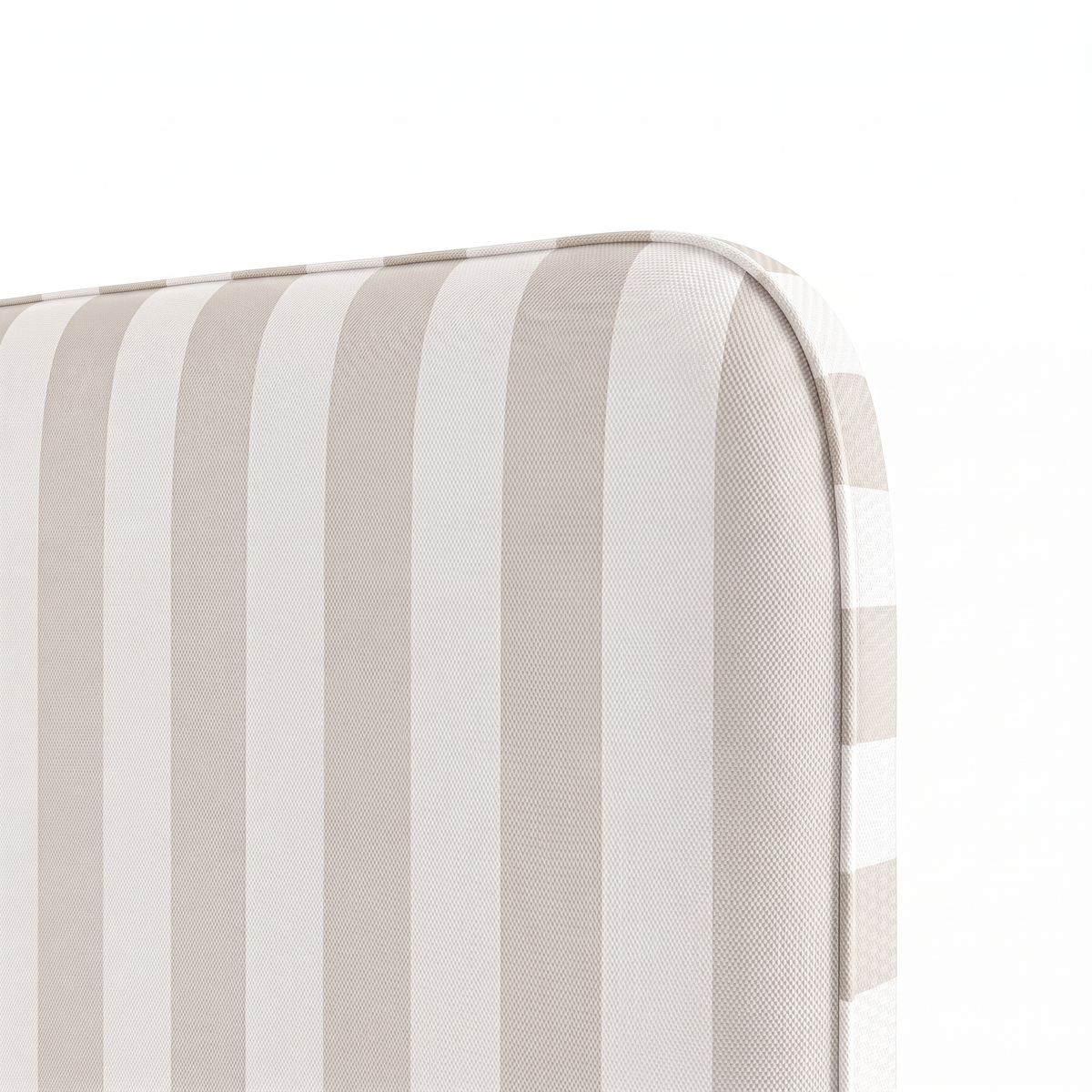 Respaldo de cama Rayas Beige — detalle de la tela