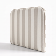 Respaldo de cama Rayas Beige — vista lateral