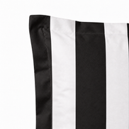 Respaldo de cama recto Rayas Negro — detalle de la tela