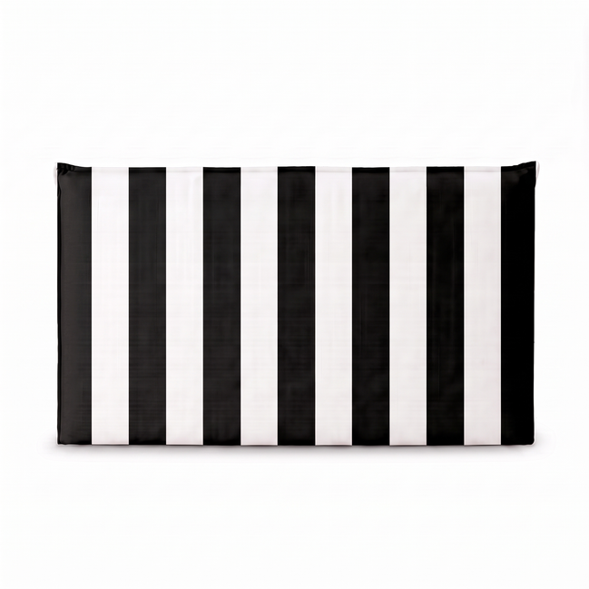 Respaldo de cama recto Rayas Negro — vista frontal