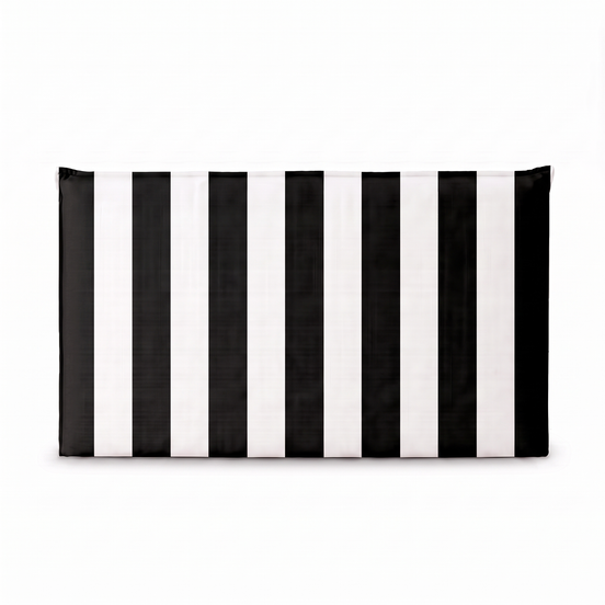 Respaldo de cama recto Rayas Negro — vista frontal
