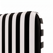 Respaldo de cama Rayas Negro — detalle de la tela