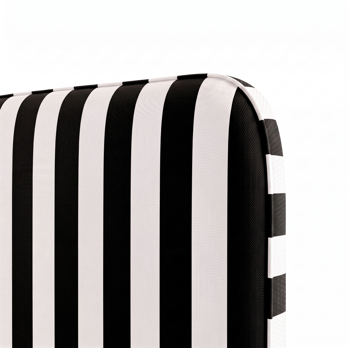 Respaldo de cama Rayas Negro — detalle de la tela