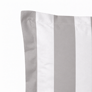 Respaldo de cama recto Rayas Gris — detalle de la tela